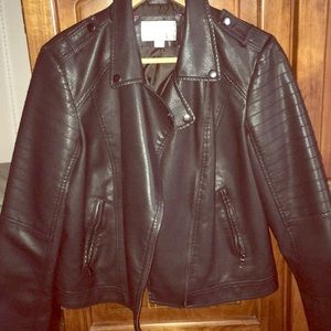 Black leather jacket